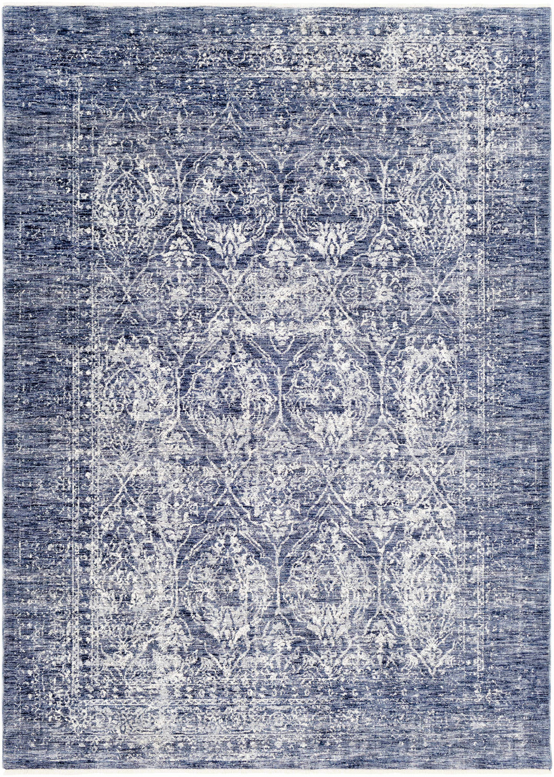 Barboursville Traditional Style Blue And Ivory Area Rug