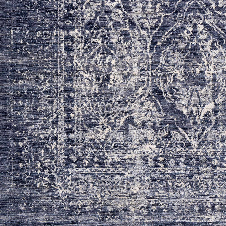Barboursville Traditional Style Blue And Ivory Area Rug