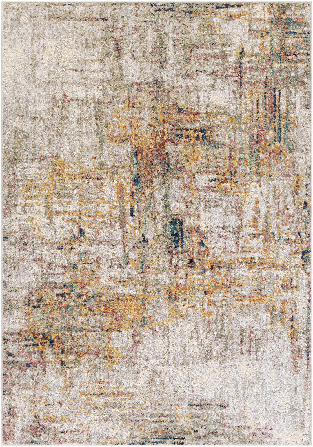 Birchgrove Modern Abstract Design Beige And Mustrad Area Rug