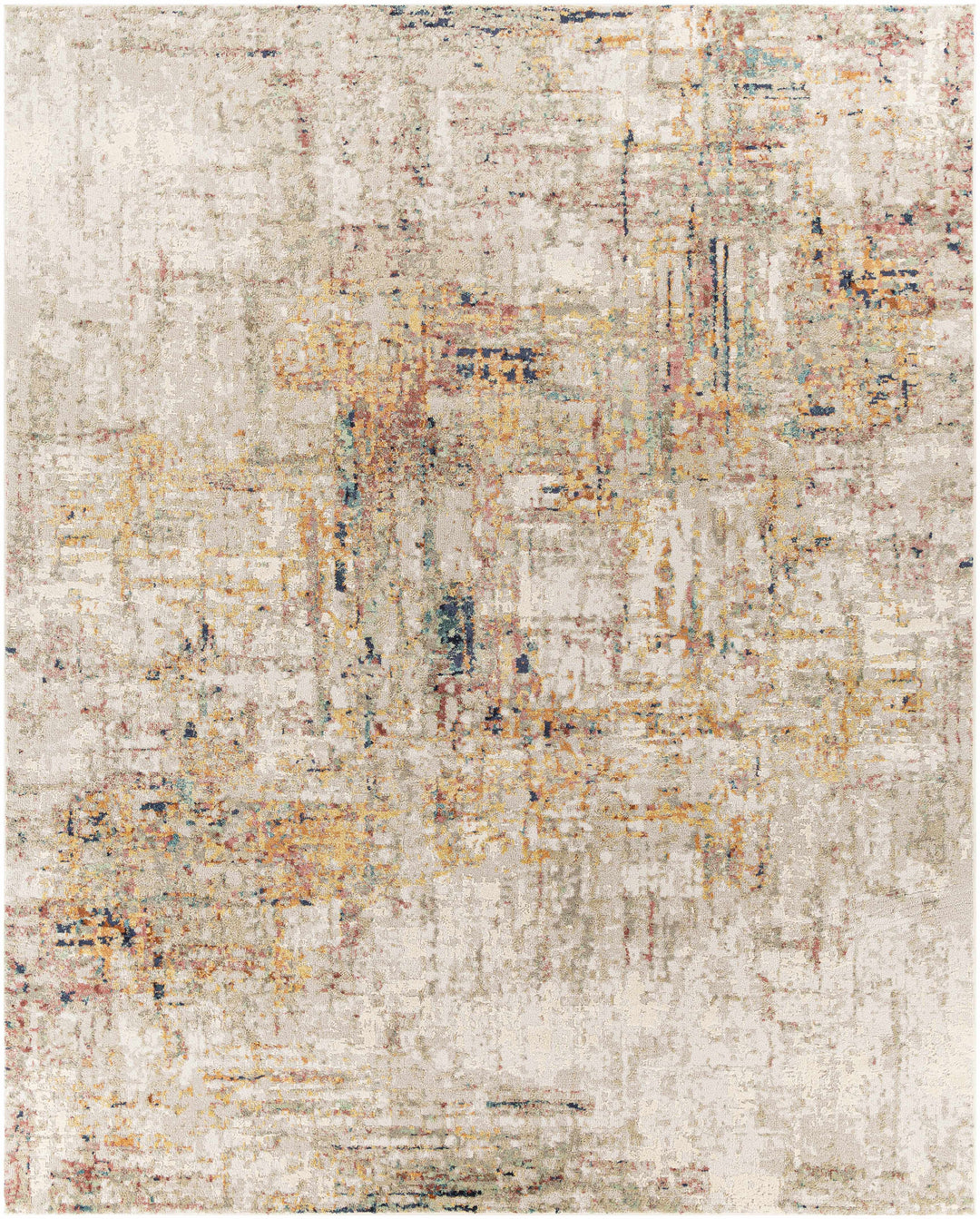 Birchgrove Modern Abstract Design Beige And Mustrad Area Rug