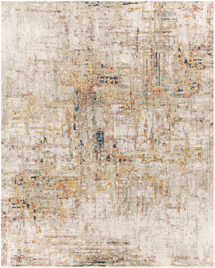 Birchgrove Modern Abstract Design Beige And Mustrad Area Rug