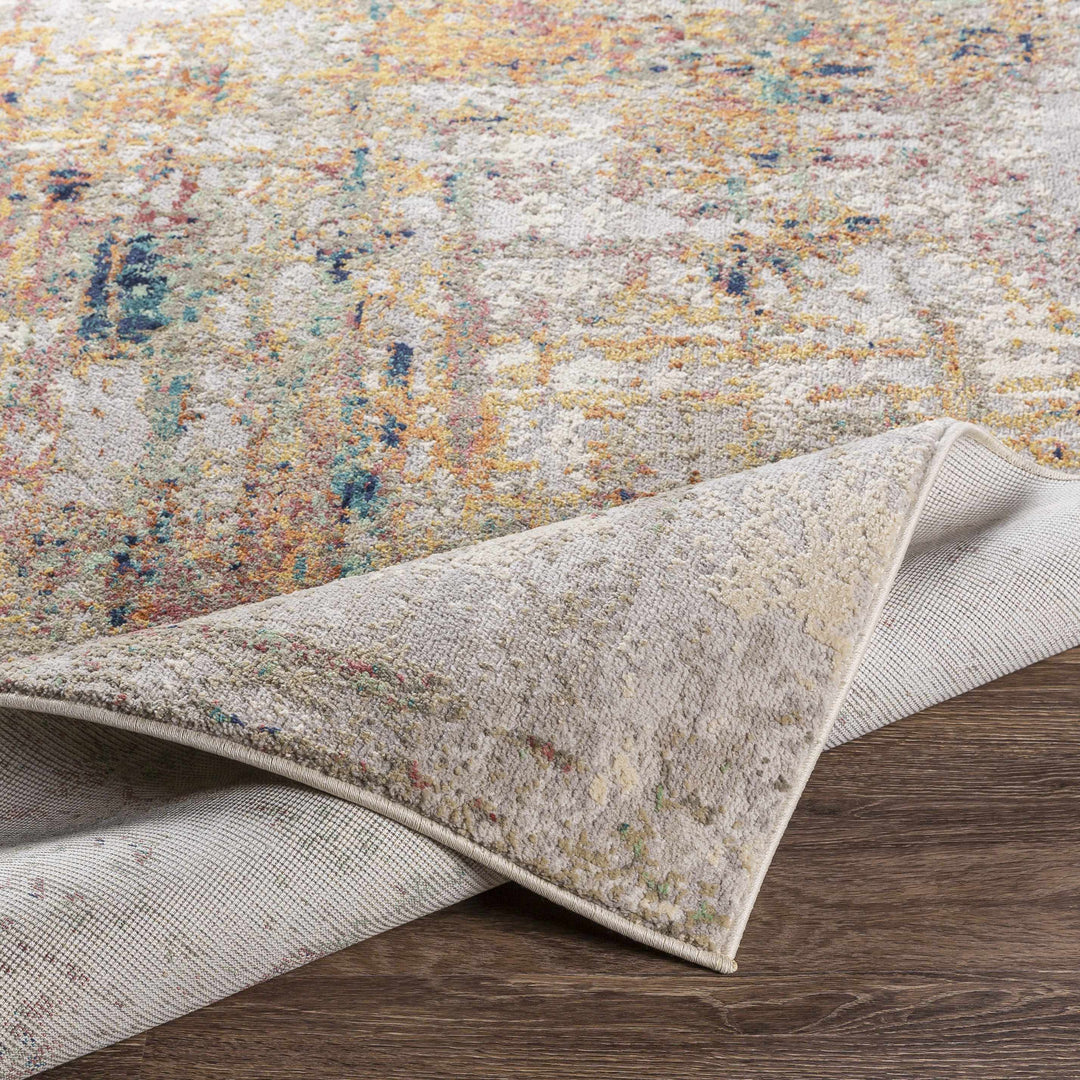 Birchgrove Modern Abstract Design Beige And Mustrad Area Rug