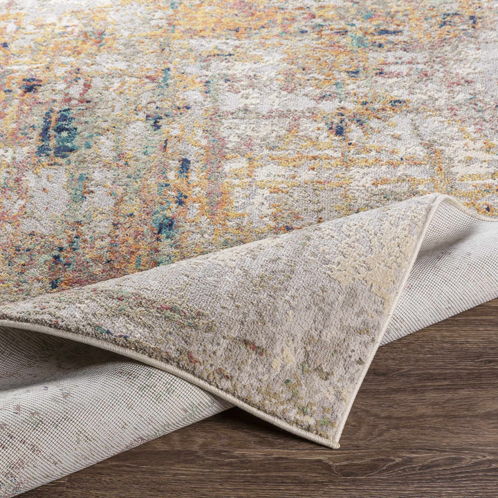 Birchgrove Modern Abstract Design Beige And Mustrad Area Rug