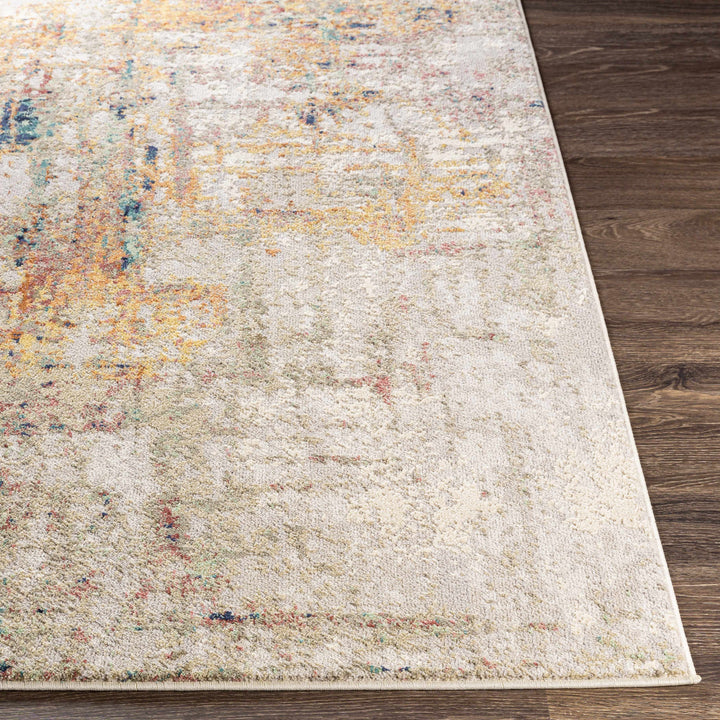 Birchgrove Modern Abstract Design Beige And Mustrad Area Rug