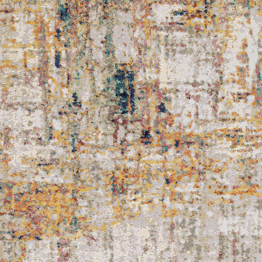 Birchgrove Modern Abstract Design Beige And Mustrad Area Rug