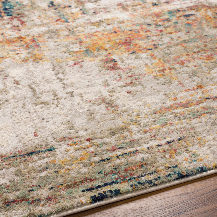 Birchgrove Modern Abstract Design Beige And Mustrad Area Rug