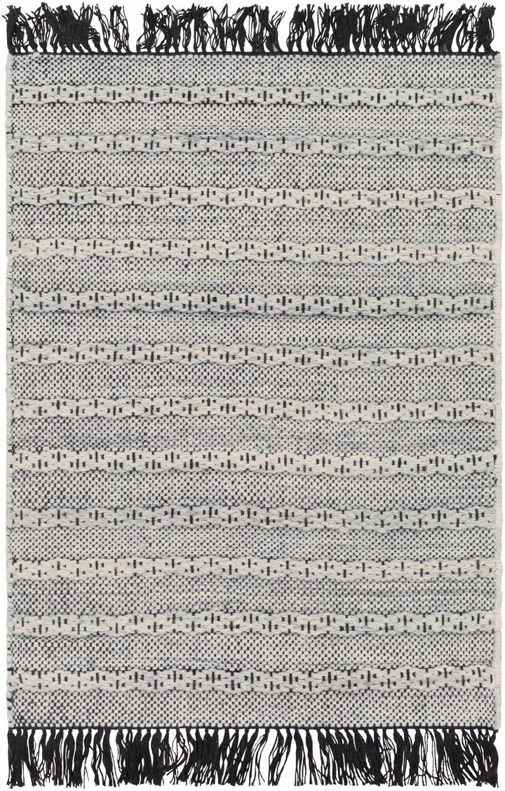 Brockman Gray And Black Modern Style Hand Woven Area Rug