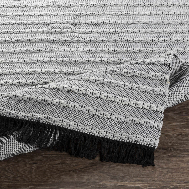 Brockman Gray And Black Modern Style Hand Woven Area Rug
