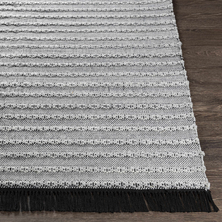 Brockman Gray And Black Modern Style Hand Woven Area Rug