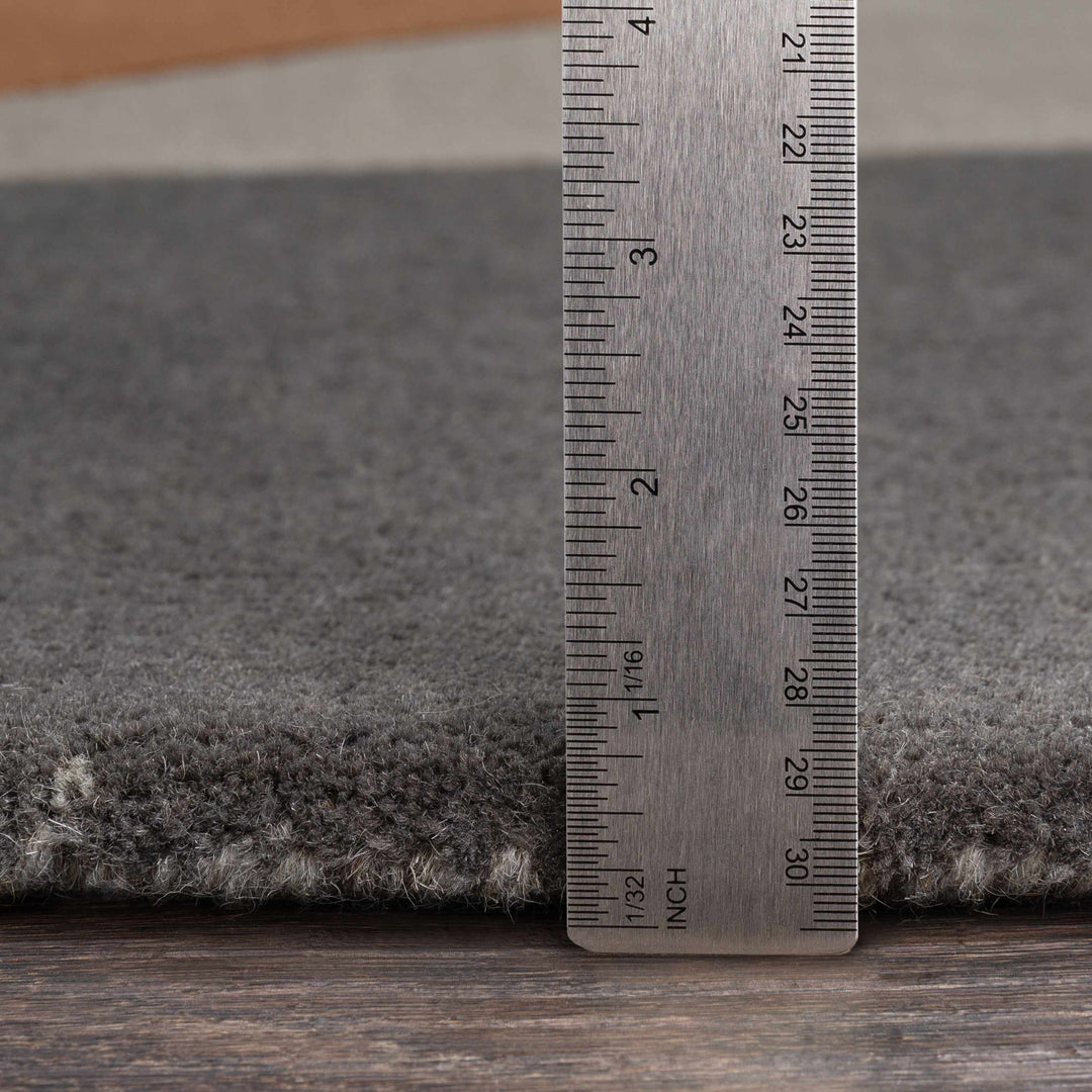 Bracknell Contemporary Abstract Gray And Rust Wool Rug