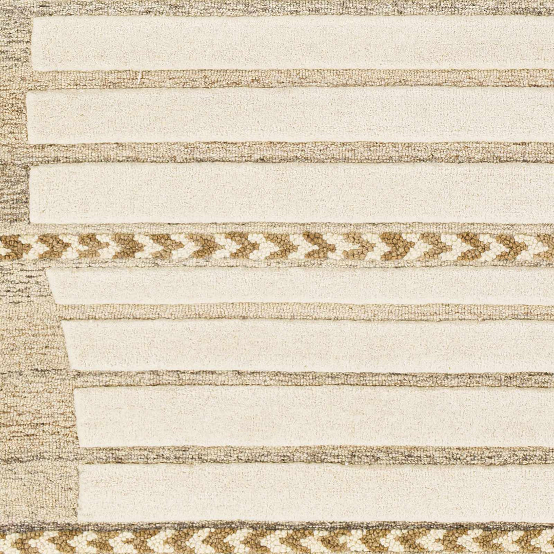 Abercarn Beige Modern Style Hand Tufted Wool Area Rug