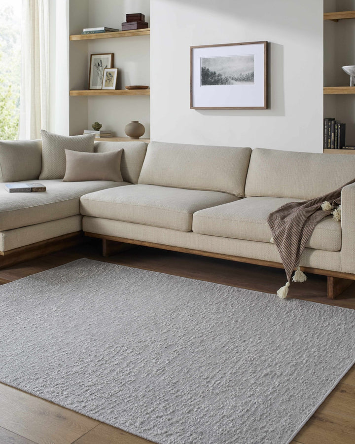 Breena Contemporary Gray Solid Washable Area Rug - The Rug Decor