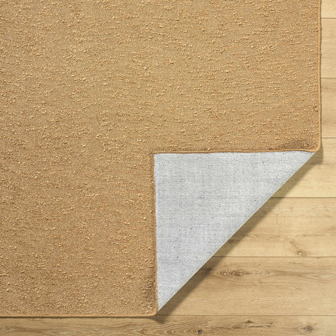 Breena Contemporary Solid Camel Washable Rug - The Rug Decor