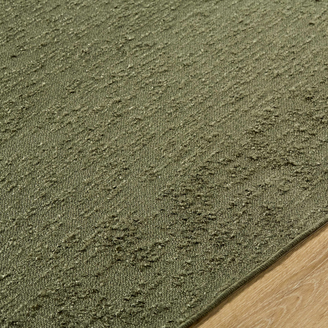 Breena Contemporary Solid Olive Washable Rug - The Rug Decor