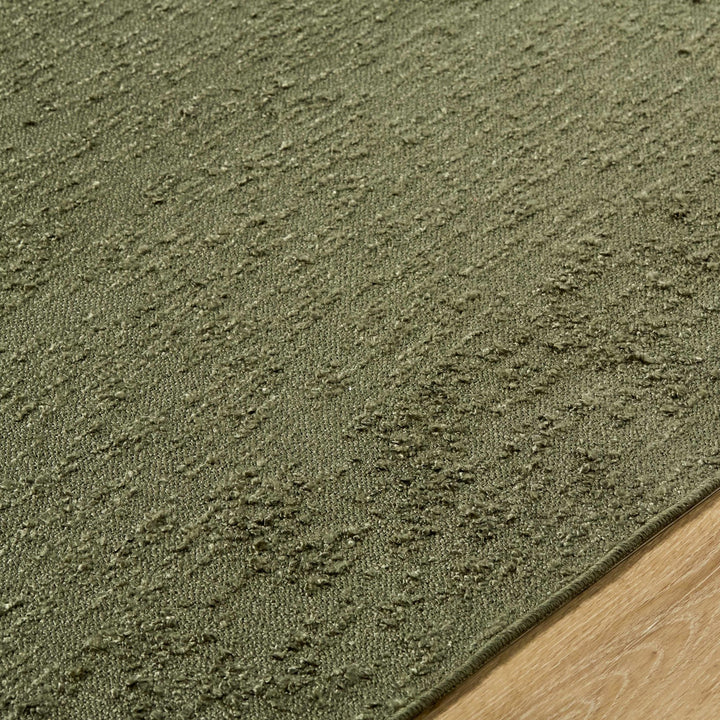 Breena Contemporary Solid Olive Washable Rug - The Rug Decor