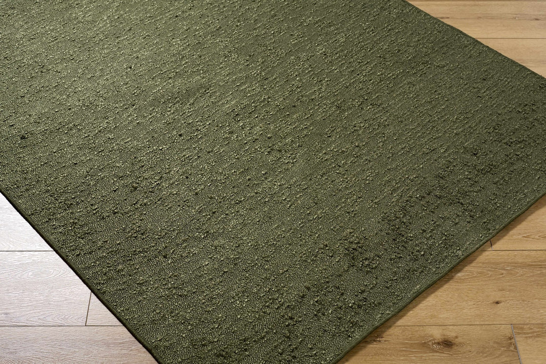 Breena Contemporary Solid Olive Washable Rug - The Rug Decor