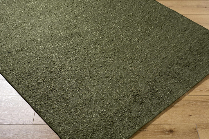 Breena Contemporary Solid Olive Washable Rug - The Rug Decor