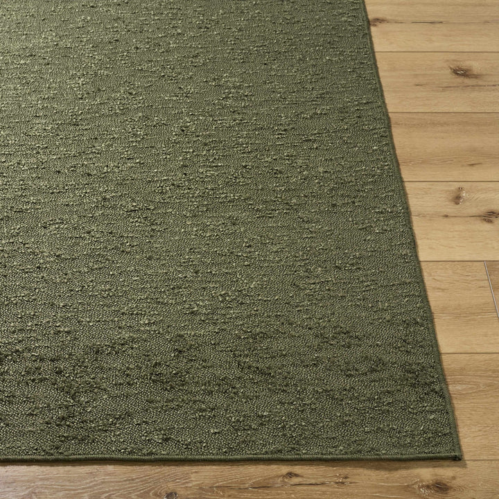 Breena Contemporary Solid Olive Washable Rug - The Rug Decor