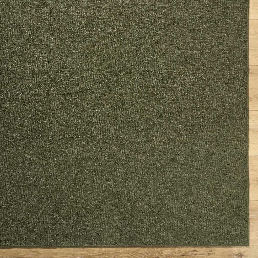 Breena Contemporary Solid Olive Washable Rug - The Rug Decor