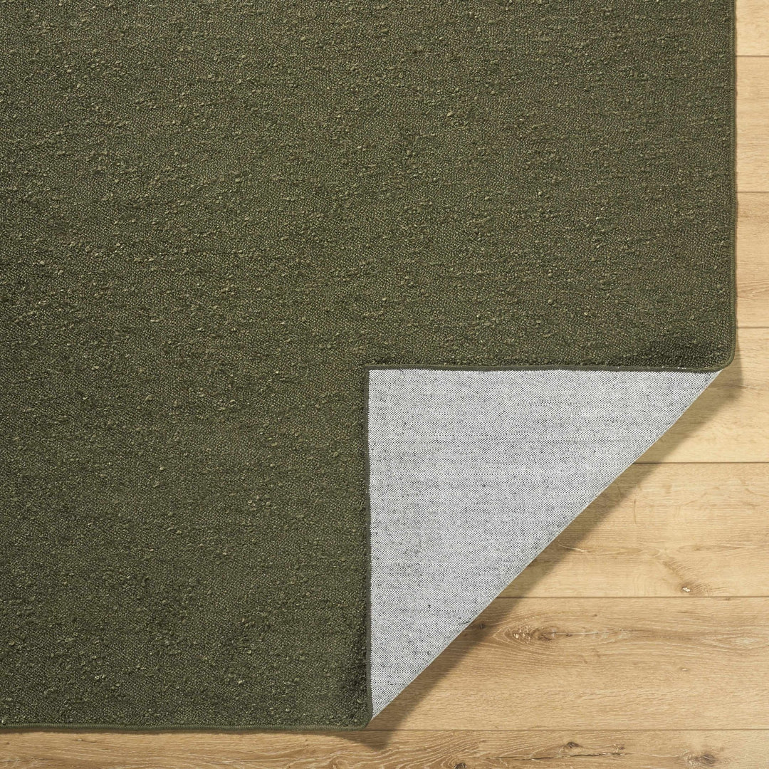 Breena Contemporary Solid Olive Washable Rug - The Rug Decor