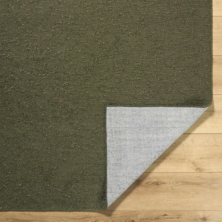 Breena Contemporary Solid Olive Washable Rug - The Rug Decor