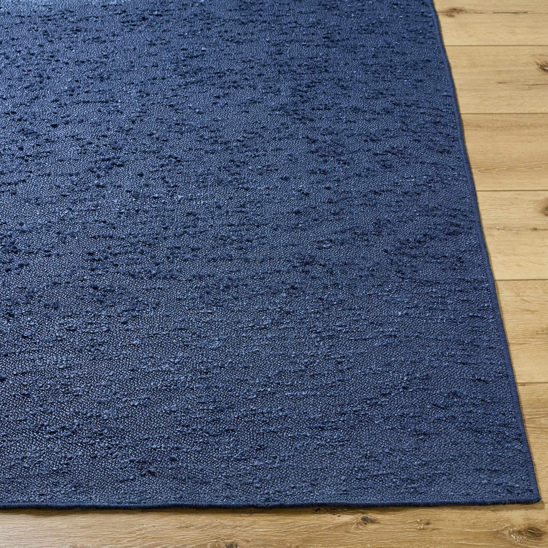 Breena Modern Navy Solid Washable Rug - The Rug Decor