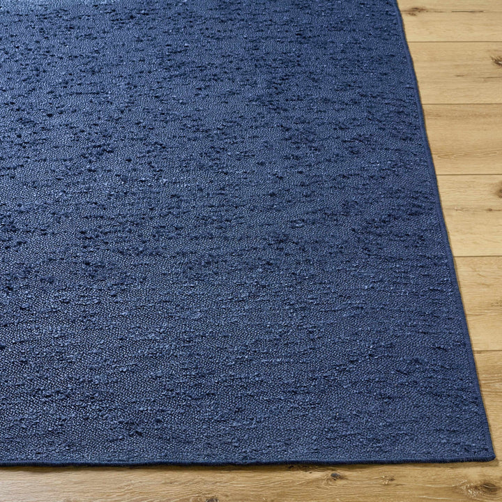 Breena Modern Navy Solid Washable Rug - The Rug Decor
