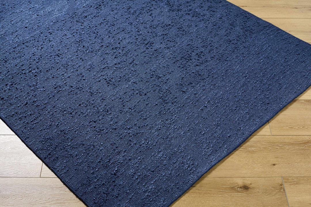 Breena Modern Navy Solid Washable Rug - The Rug Decor