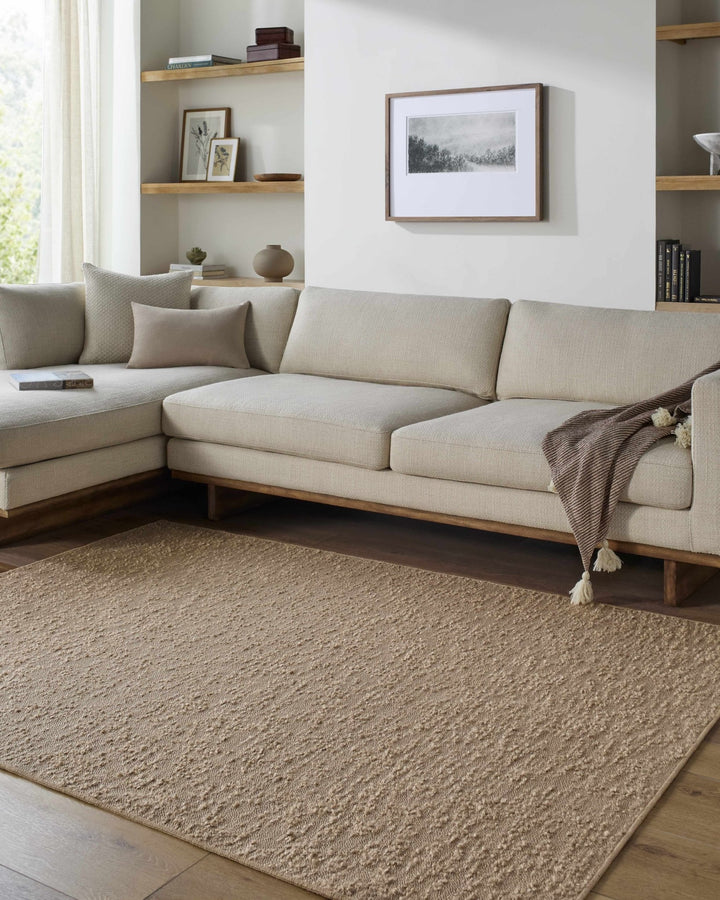 Breena Modern Solid Design Camel Washable Area Rug - The Rug Decor