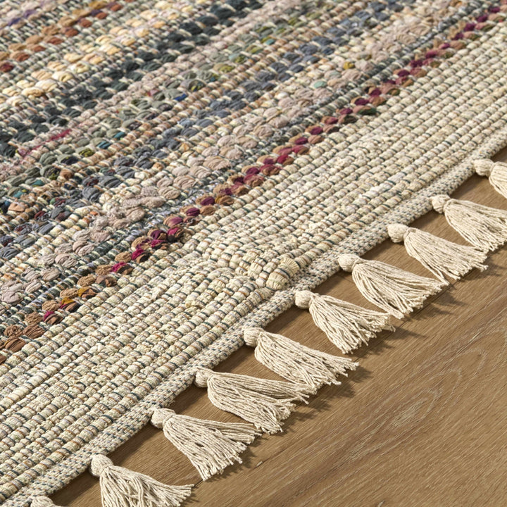 Brenda Bohemian Beige And Charcoal Rug - The Rug Decor