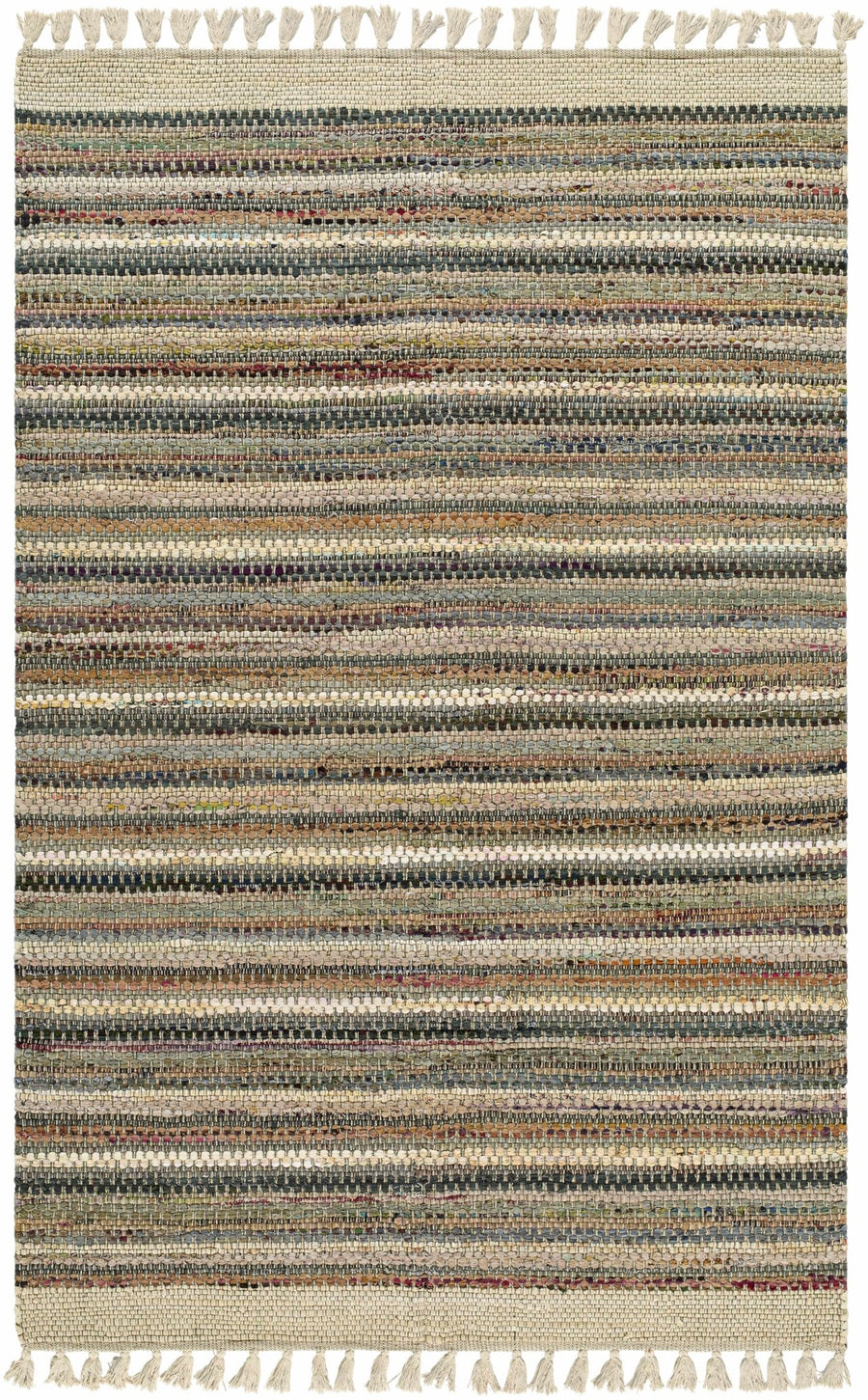 Brenda Bohemian Beige And Charcoal Rug - The Rug Decor