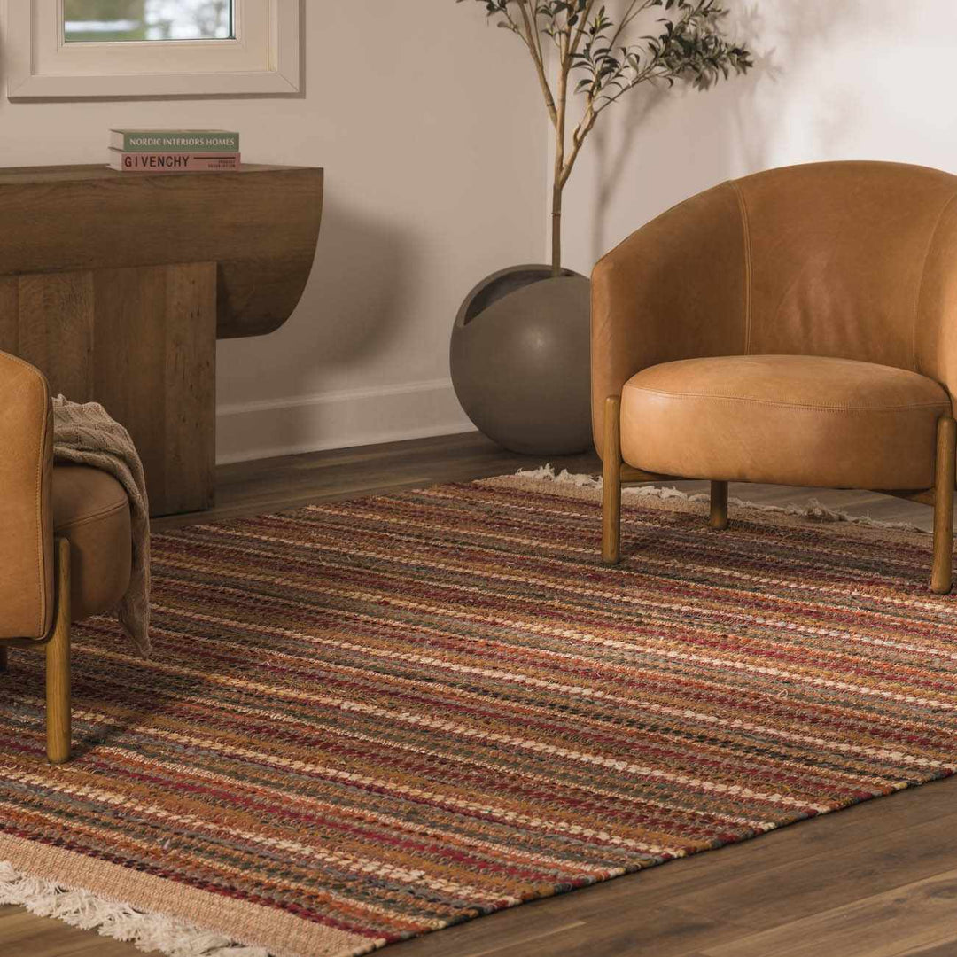 Brenda Bohemian Stripes Multicolor Area Rug - The Rug Decor