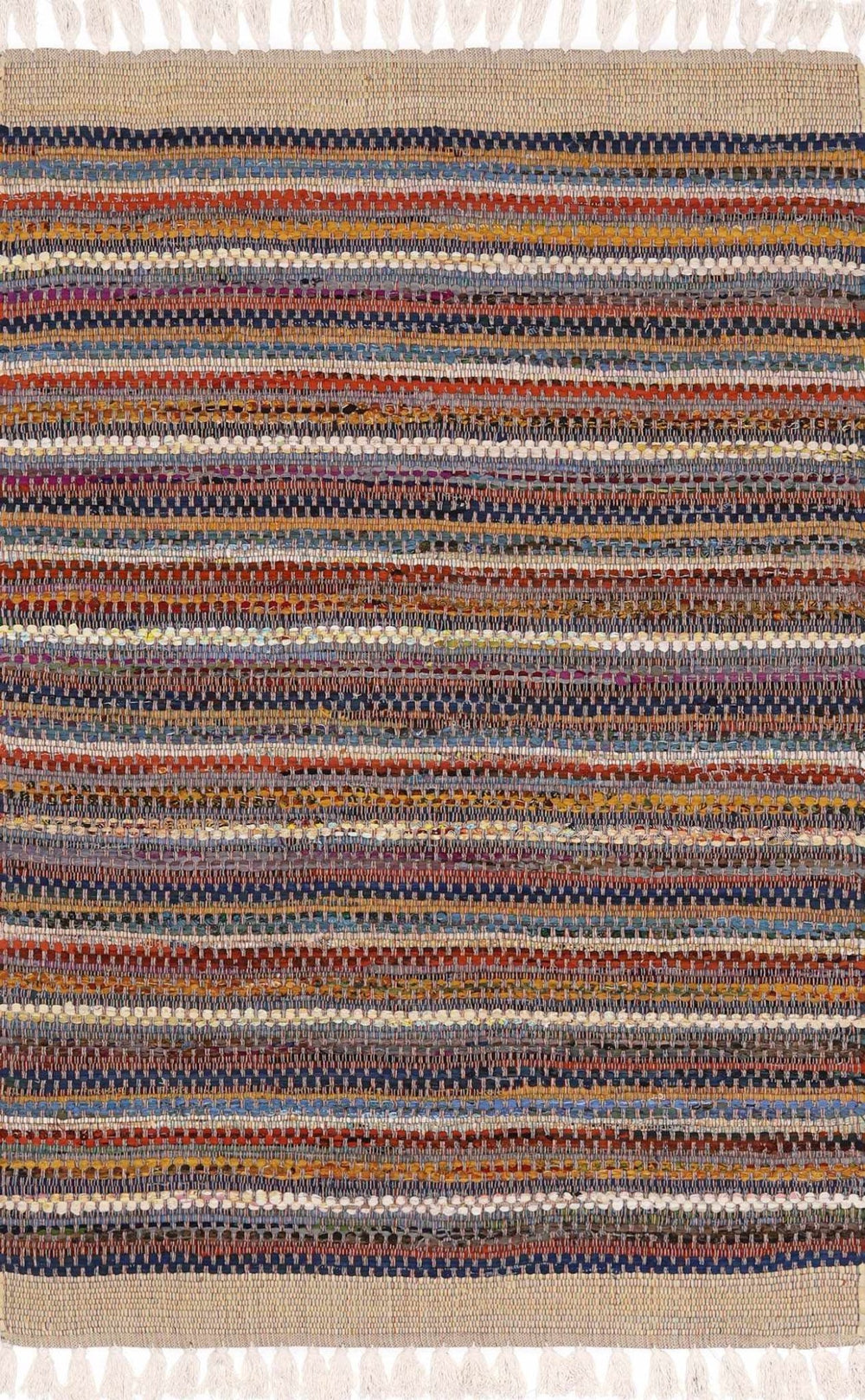 Brenda Bohemian Stripes Multicolor Area Rug - The Rug Decor