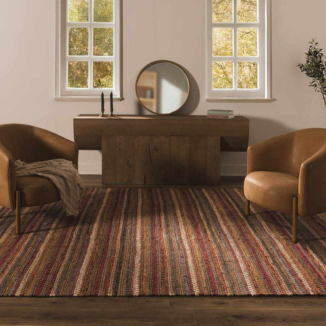 Brenda Bohemian Stripes Multicolor Area Rug - The Rug Decor