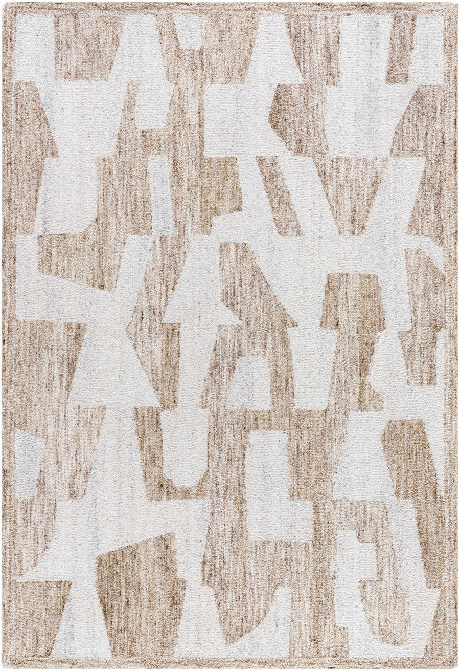 Brendy Contemporary Abstract Beige And Ivory Rug - The Rug Decor