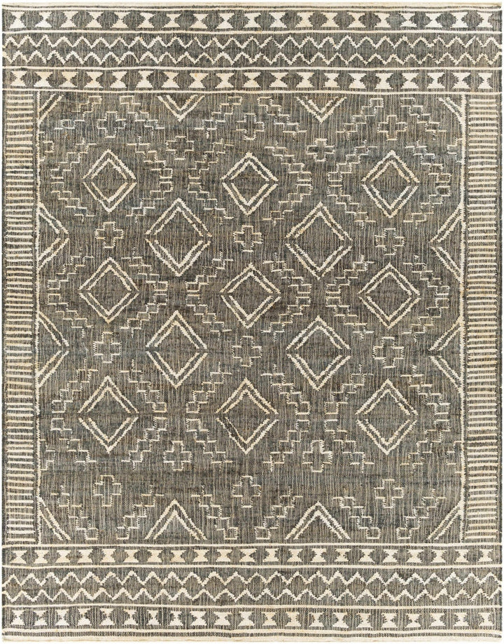 Brenham Modern Geometrical Charcoal And Beige Hand Woven Area Rug - The Rug Decor