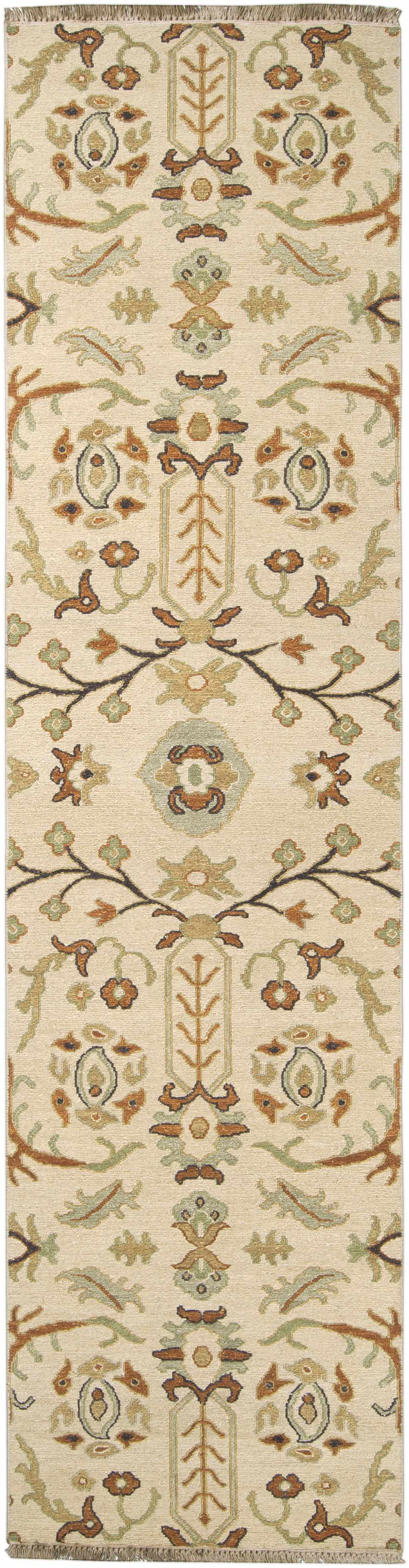 Brentford Traditional Style Beige Hand Knotted Area Rug