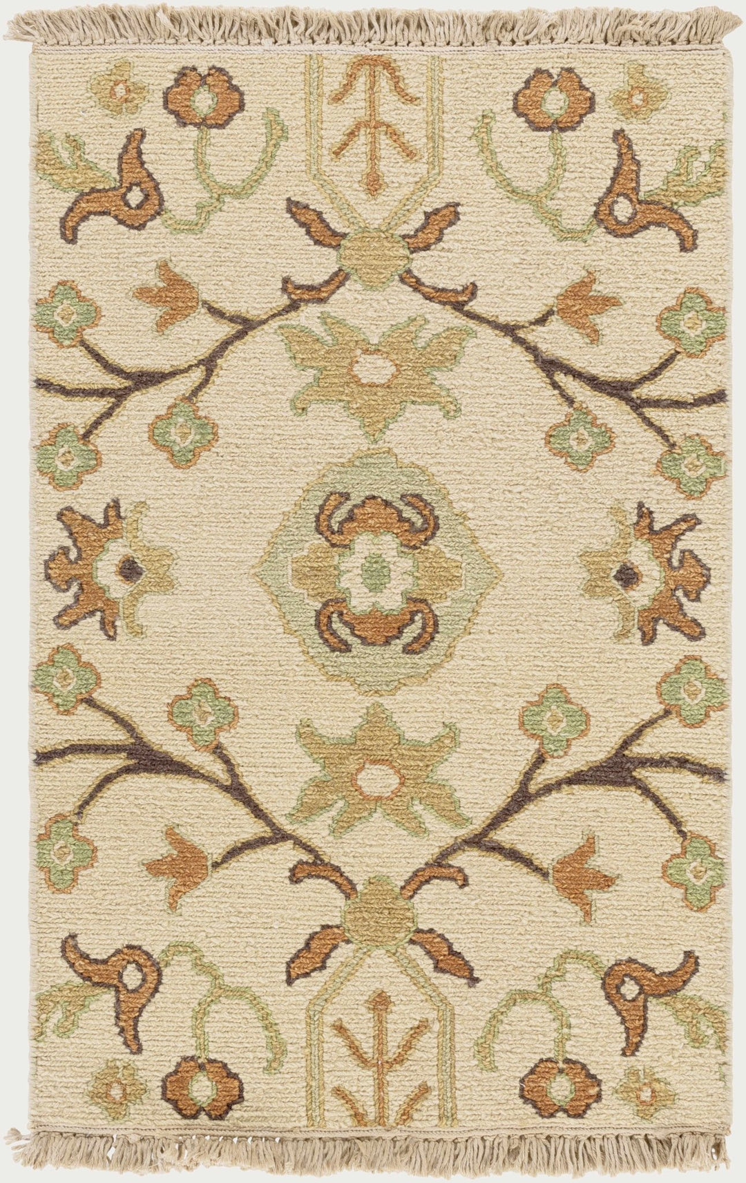 Brentford Traditional Style Beige Hand Knotted Area Rug - The Rug Decor