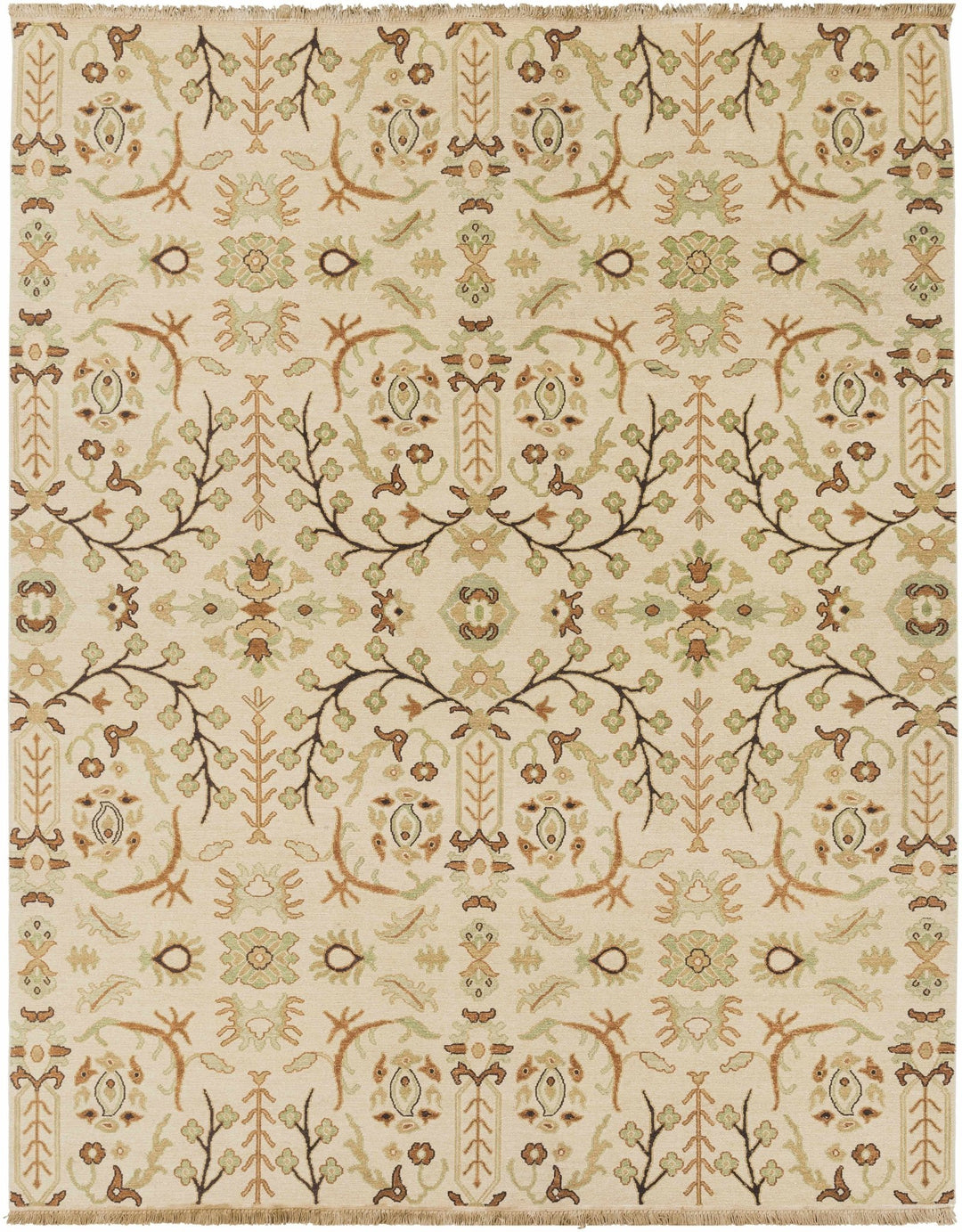 Brentford Traditional Style Beige Hand Knotted Area Rug - The Rug Decor