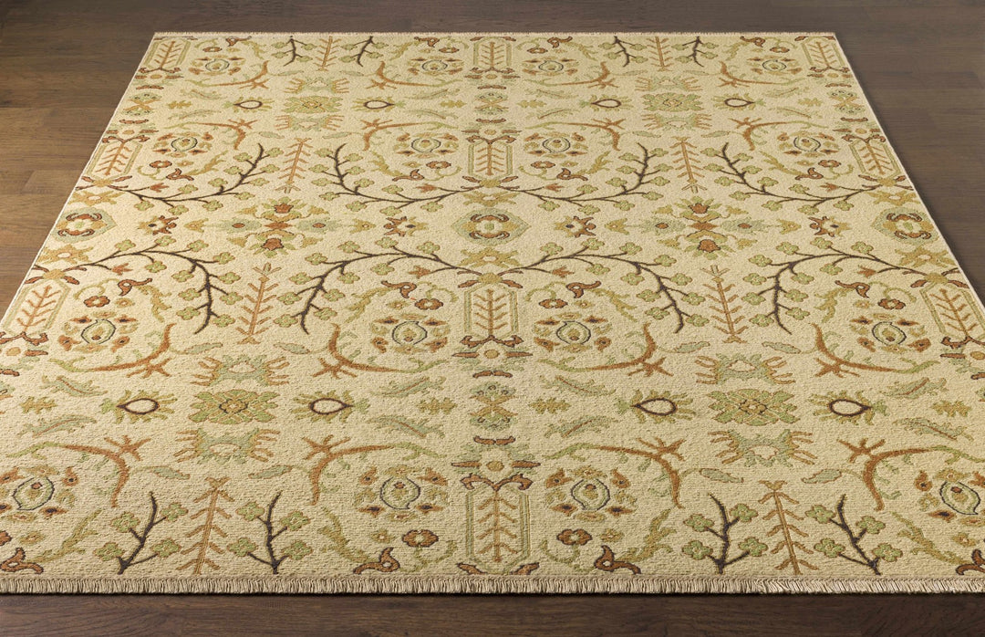 Brentford Traditional Style Beige Hand Knotted Area Rug - The Rug Decor