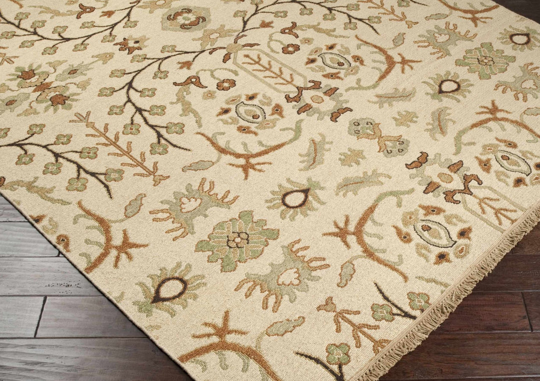 Brentford Traditional Style Beige Hand Knotted Area Rug - The Rug Decor
