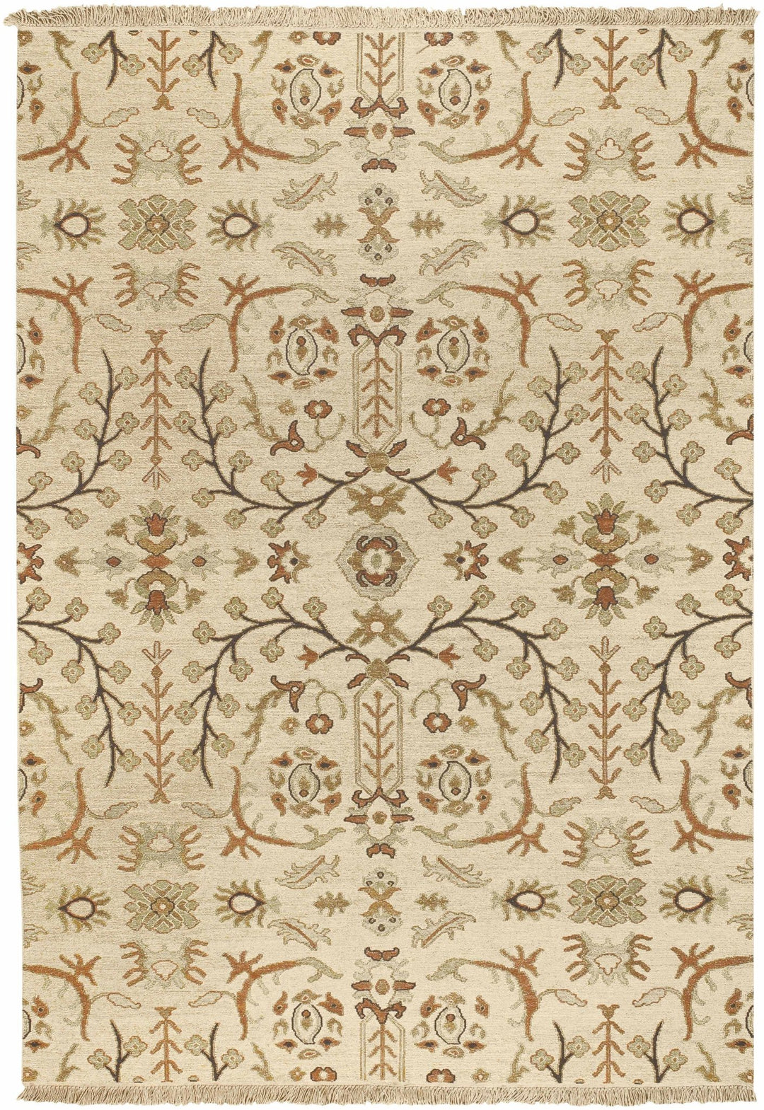 Brentford Traditional Style Beige Hand Knotted Area Rug - The Rug Decor