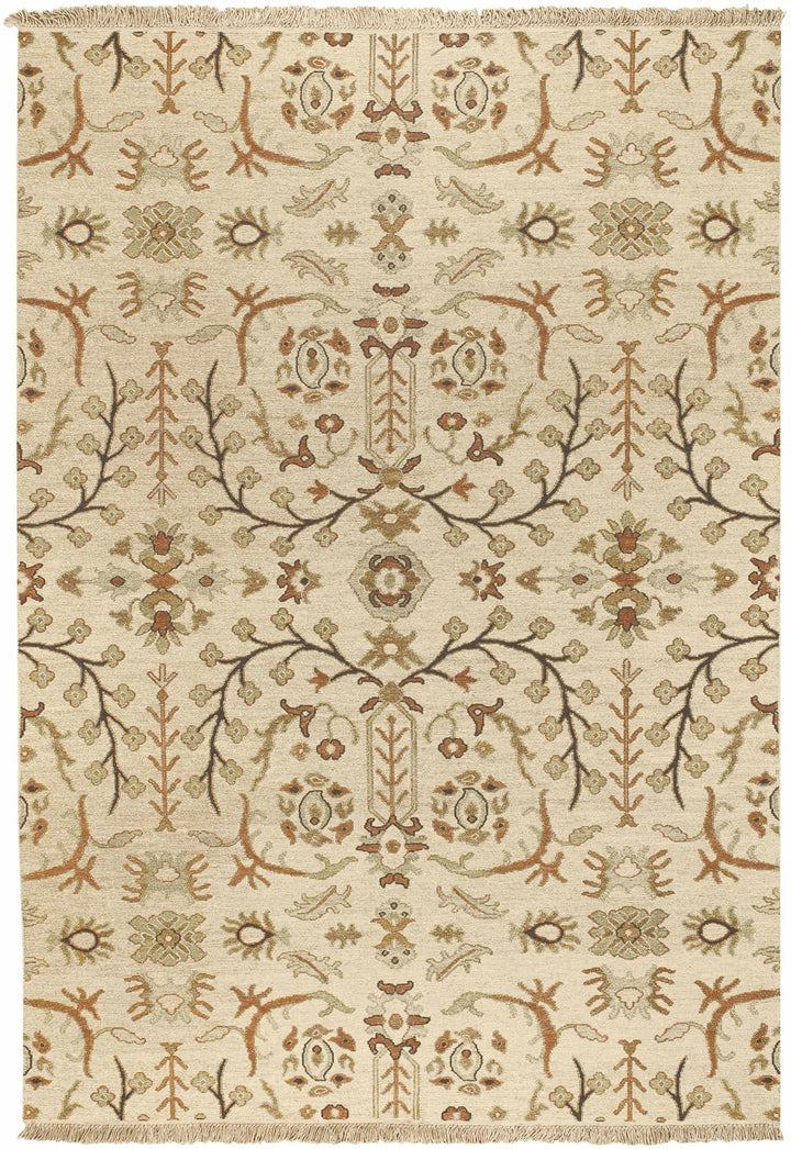 Brentford Traditional Style Beige Hand Knotted Area Rug - The Rug Decor