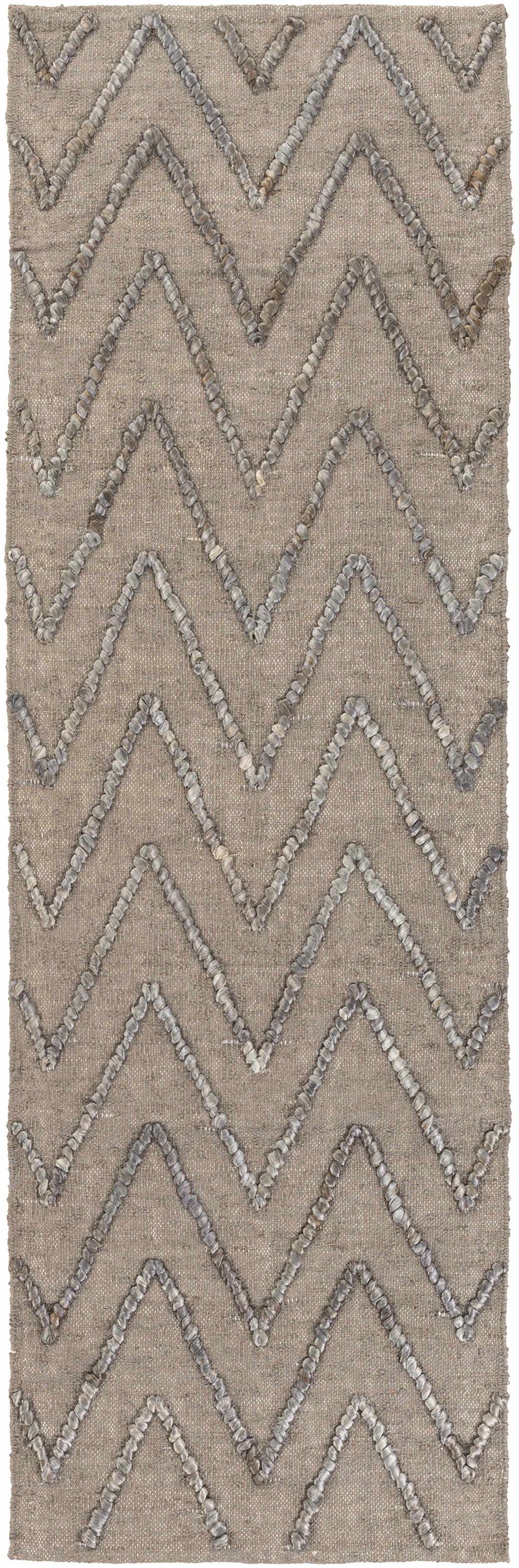 Brethren Modern Geometrical Taupe Hand Woven Area Rug