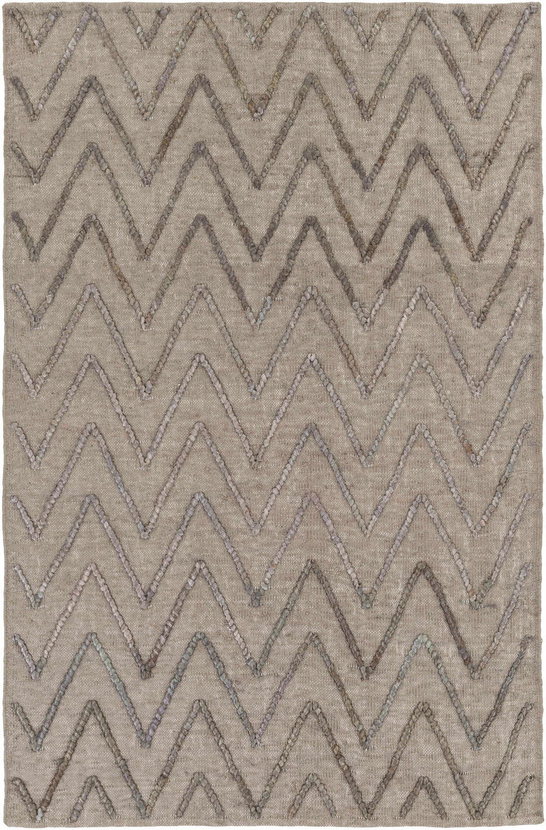 Brethren Modern Geometrical Taupe Hand Woven Area Rug