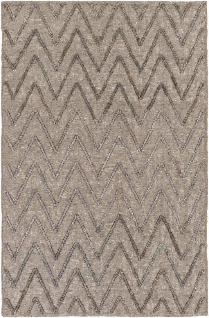 Brethren Modern Geometrical Taupe Hand Woven Area Rug - The Rug Decor