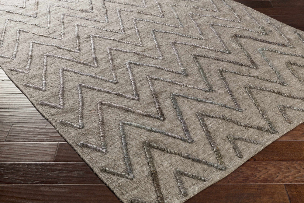 Brethren Modern Geometrical Taupe Hand Woven Area Rug - The Rug Decor