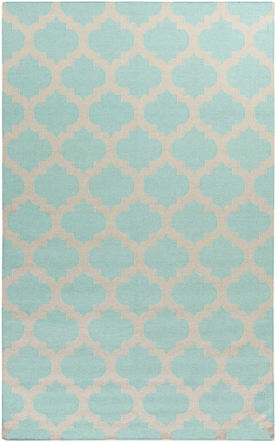 Bretz Contemporary Geometrical Blue And Ivory Rug - The Rug Decor