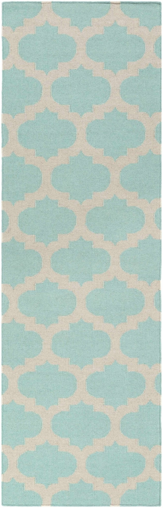 Bretz Contemporary Geometrical Blue And Ivory Rug - The Rug Decor