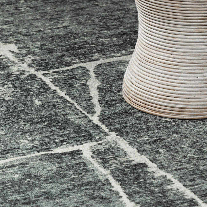 Breyon Modern Abstract Charcoal Hand Tufted Area Rug - The Rug Decor